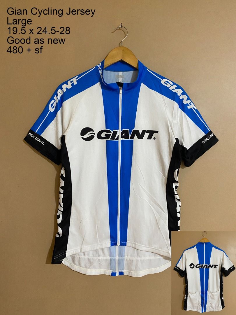 Giant Cycling Jersey (Category: Activewear) located in Cadiz. Submitted by thespotcdz (Listing ID 1465849331, Image 1). Description: Large on tag Width 19.5" Length 24.5" front / 28" back.