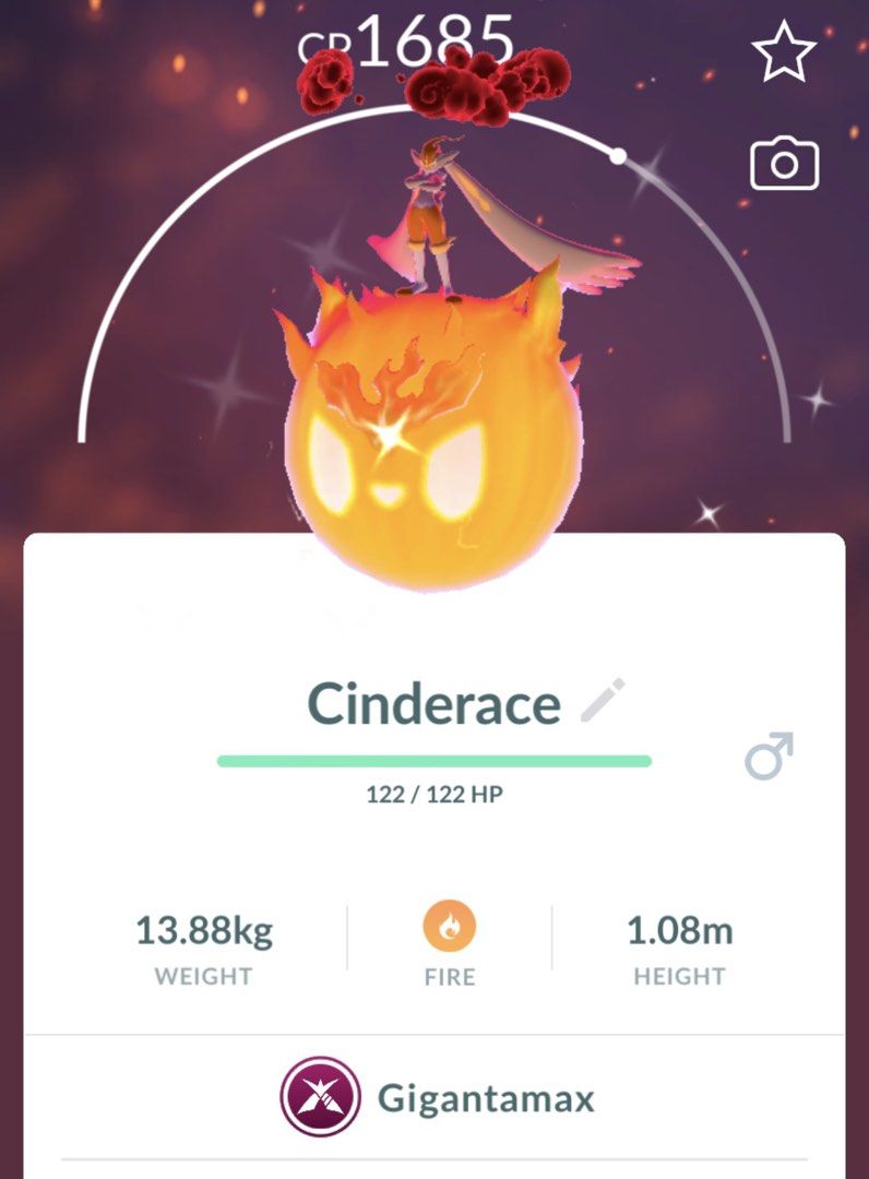 ✨Gigantamax Shiny Cinderace - Pokemon Go (Category: In-Game Products) located in Quezon City. Submitted by hujinnnn_pokestore (Listing ID 1465948539, Image 1). Description: Add-ons: Unlock Guard/Spirit - 80php/ both - 150php lvl 40 - 350php | lvl 50 - 850php 2nd charged attack - 120php Legacy Move (Elite TMs): 230php Lucky Trinket: 350php MOP: 🏦 Gotyme | Gcash | Maya | PayPal | Payoneer.