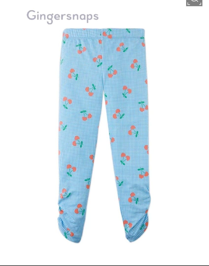 Gingersnaps Cherry Gingham Leggings (Category: Babies & Kids Fashion) located in Quezon City. Submitted by lisolette (Listing ID 1465894901, Image 1). Description: Gingersnaps blue and white gingham leggings with a red cherry print all over. Elasticized waistband. Gathered ruching detail at the ankle hems. Brand new with original store tags attached. Size 8 years, but runs small. fits 4-7 best bpi or gcash. lalamove or j&t.