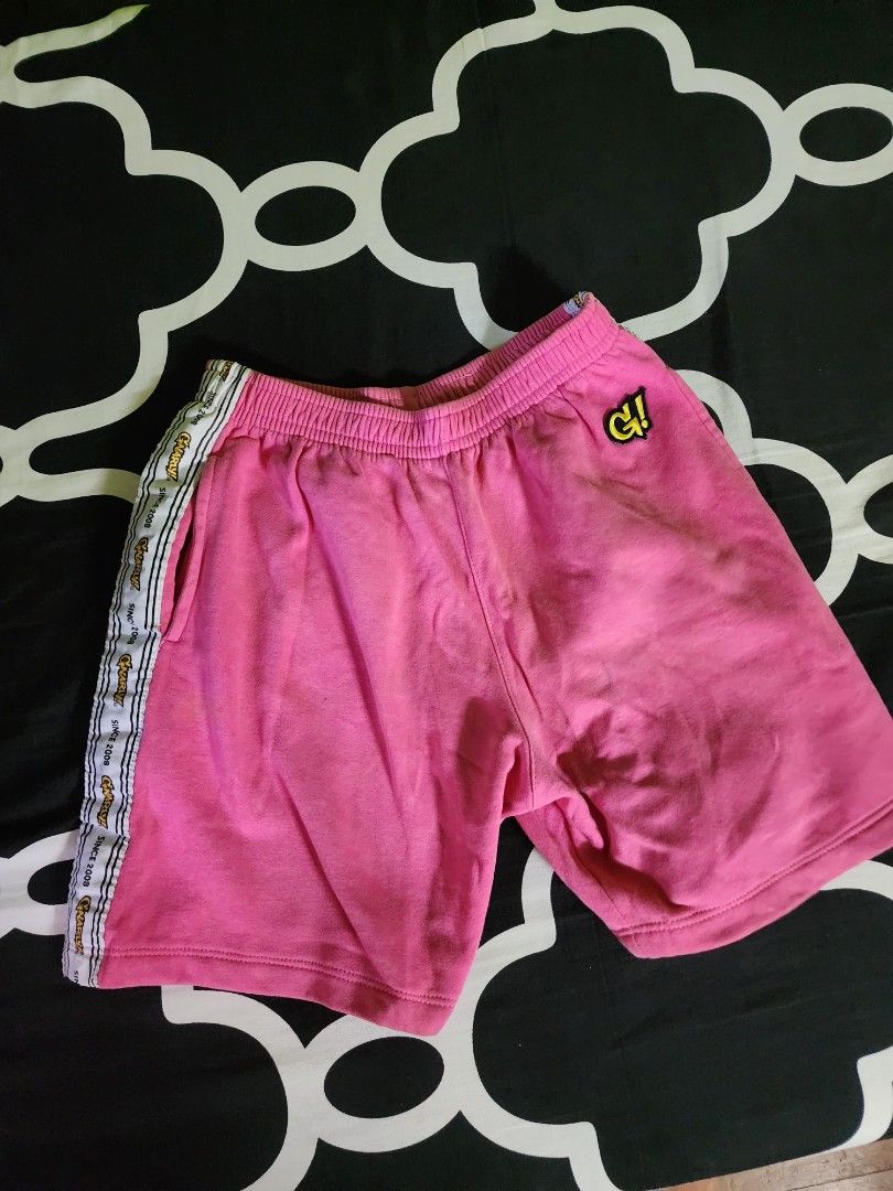 Gnarly Sweatshorts Bundle Pink and Blue Large (Category: Shorts) located in Manila. Submitted by lilcutie (Listing ID 1465859074, Image 1). Description: - Brand: Gnarly - Items: Bundle of 2 sweatshorts (Pink and Blue) Rare short - Size: Largeon tag (Customize to small) - Material: Comfortable fleece - Features: Elastic waistbands, printed branding trim near hems, small embroidered logos, and a back pocket on the pink pair - Condition: Pink may br