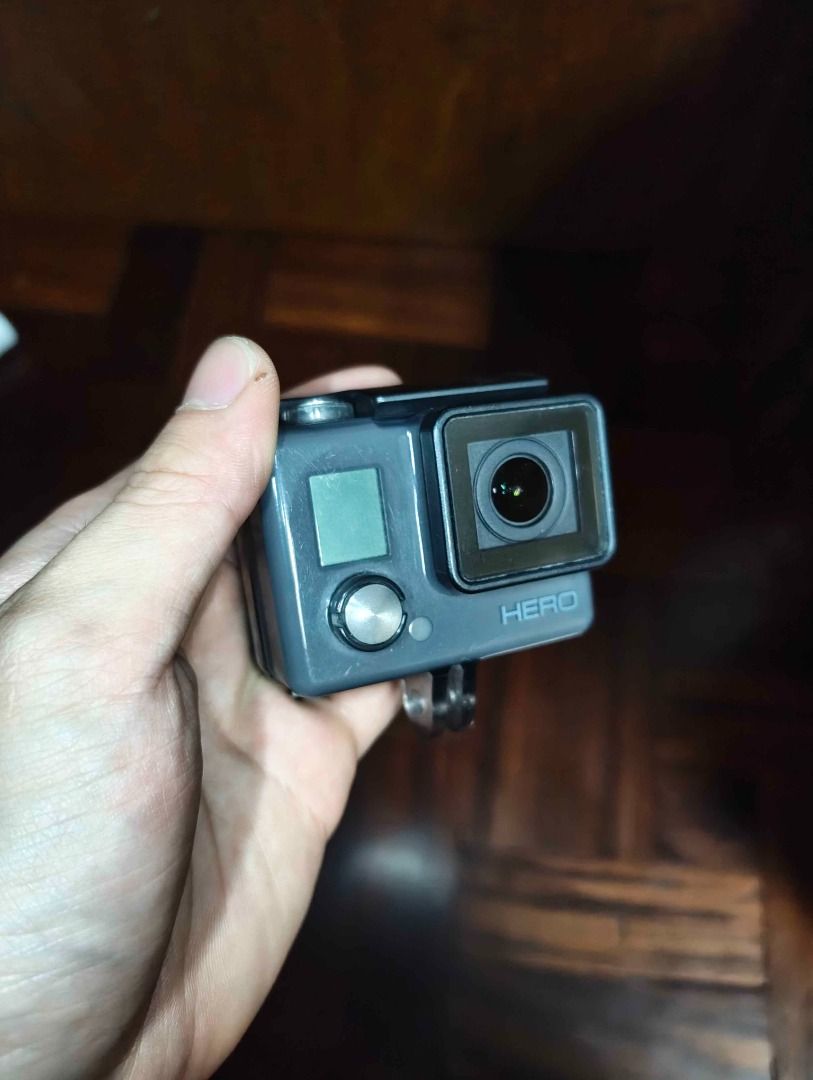 GoPro Hero Action Camera (2014 Entry-Level) with Case (Category: Cameras) located in Quezon City. Submitted by luisykeh (Listing ID 1465874967, Image 1). Description: GoPro HERO (2014 Entry-Level Edition). Used but heavily cared for and in very good, like-new physical condition. Records great 1080p video inside its integrated waterproof housing case. Great for a budget dashcam, bike cam, or starter action camera. Condition: Used (Very Good Condit