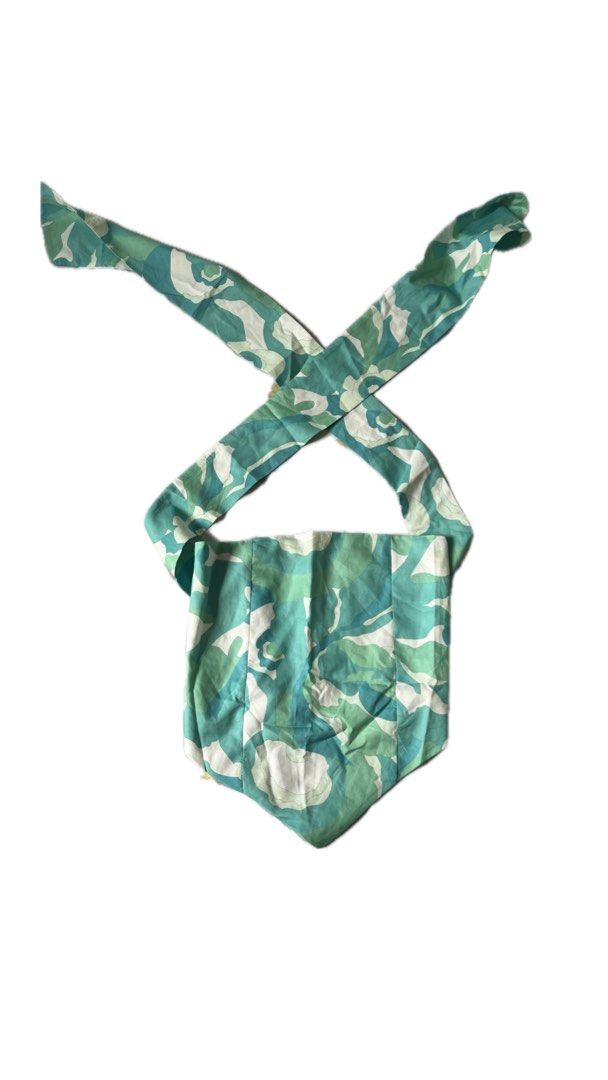 Green and white Halter Crop Top self tie (Category: Sleeveless) located in Bacolod City. Submitted by miffywhitematcha (Listing ID 1465919344, Image 1). Description: - Green and white camo print - Soft and breathable cotton fabric - Unique pointed hemline - Long crossover straps for versatile styling (tie at back or neck) - can give lp - Indie sleaze / streetwear style - Great for beach wear or party.