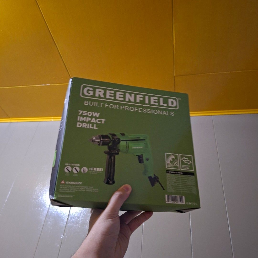 Greenfield 750w barena impact drill (Category: Craft Supplies & Tools) located in Pasig City. Submitted by thethinkers (Listing ID 1465762639, Image 1). Description: .