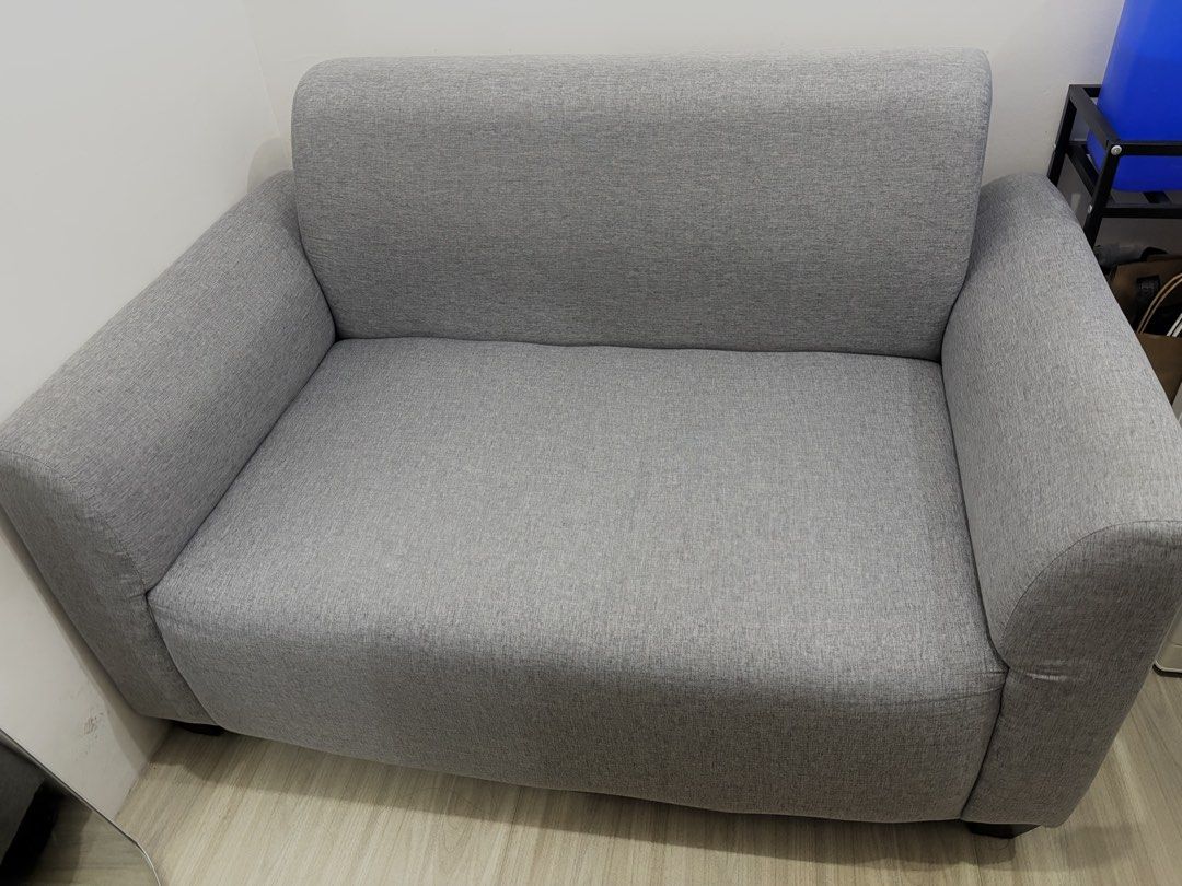 Gray Fabric 2-Seater Sofa (Category: Sofas) located in Muntinlupa City. Submitted by closetfinds_ph_952 (Listing ID 1465919745, Image 3). Description: 5 months used Fabric cloth No stain, no damages, no dents 2-seater sofa Rfs: lipat bahay Location: Alabang .