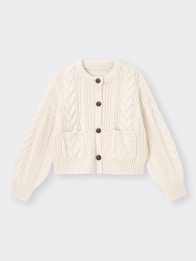 GU chunky knit cardigan button down (Category: Coats, Jackets and Outerwear) located in Baguio. Submitted by twinniesnco (Listing ID 1465764482, Image 1). Description: GU chunky knit cardigan button down Very good condition / Not overused 9/10 XL on tag No damage No stain .
