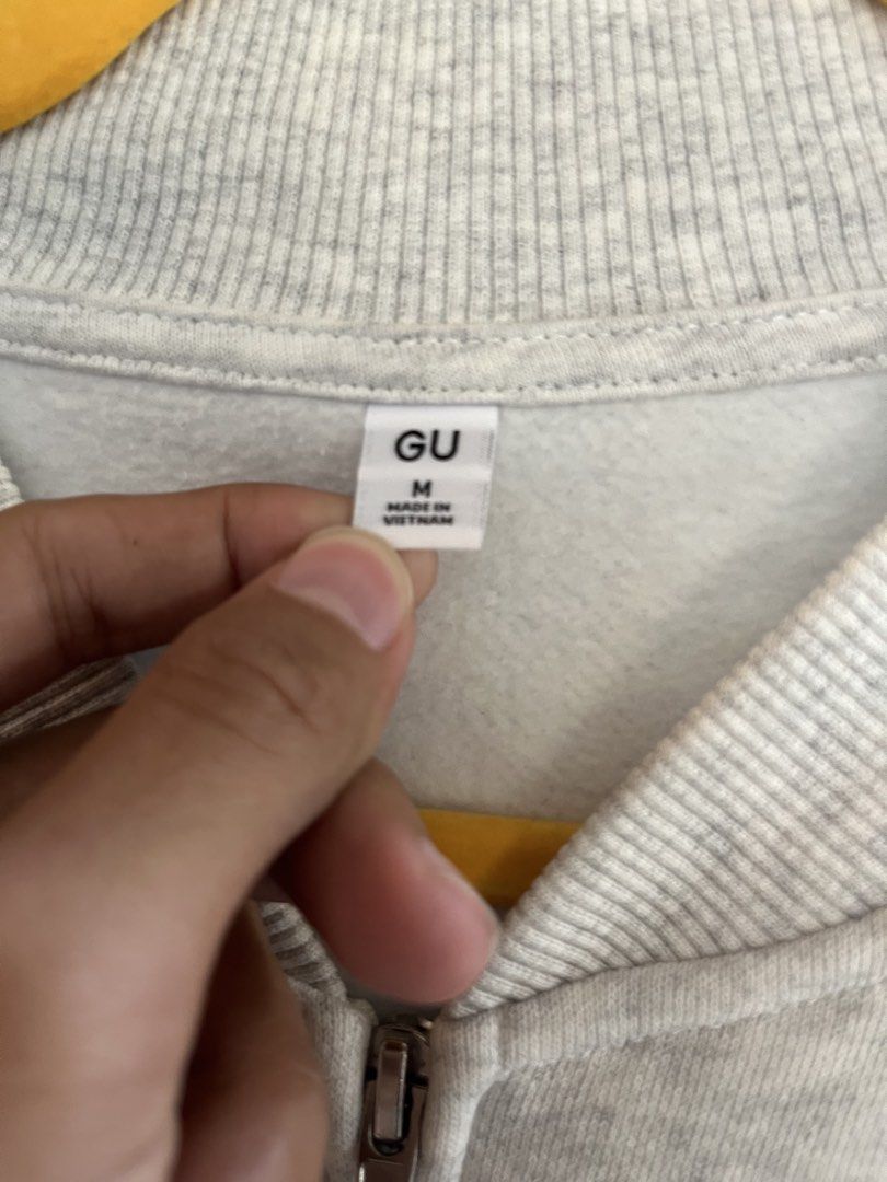 GU Grey Zip-Up Bomber Jacket Size M (Category: Coats, Jackets and Outerwear) located in Manila. Submitted by wylows (Listing ID 1465830275, Image 2). Description: GU SIZE M.