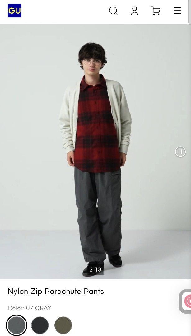📍GU Nylon Zip Parachute Pants (Category: Trousers) located in Antipolo. Submitted by simplehans (Listing ID 1465892376, Image 1). Description: ‎📍GU Nylon Zip Parachute Pants ‎Size Medium (Dark Gray) ‎Waist- 28 to 34 ‎Length- 40 ‎Leg Open- 9 (Adjustable) ‎Excellent Condition As New ‎DIRECT MESSAGE IF INTERESTED.