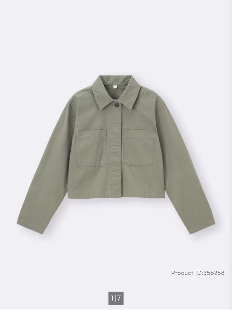 GU Work Jacket (Category: Coats, Jackets and Outerwear) located in Pasig City. Submitted by misharisse (Listing ID 1465766962, Image 1). Description: - used like 5x only - not really my style anymore - this has a nice cropped look.