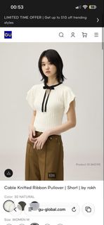 [原價放] 全新 GU x Rokh 蝴蝶結冷衫, 女裝, 上衣, 長袖衫 - Carousell