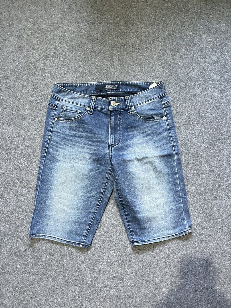 Guess denim short (Category: Baby Monitors) located in Lapu Lapu. Submitted by jhonrener41426 (Listing ID 1459553542, Image 1). Description: Size 32 Length-21 Leg opening-9.5 Asnew condition Color rate 9.8/10 Authentic Issue none .