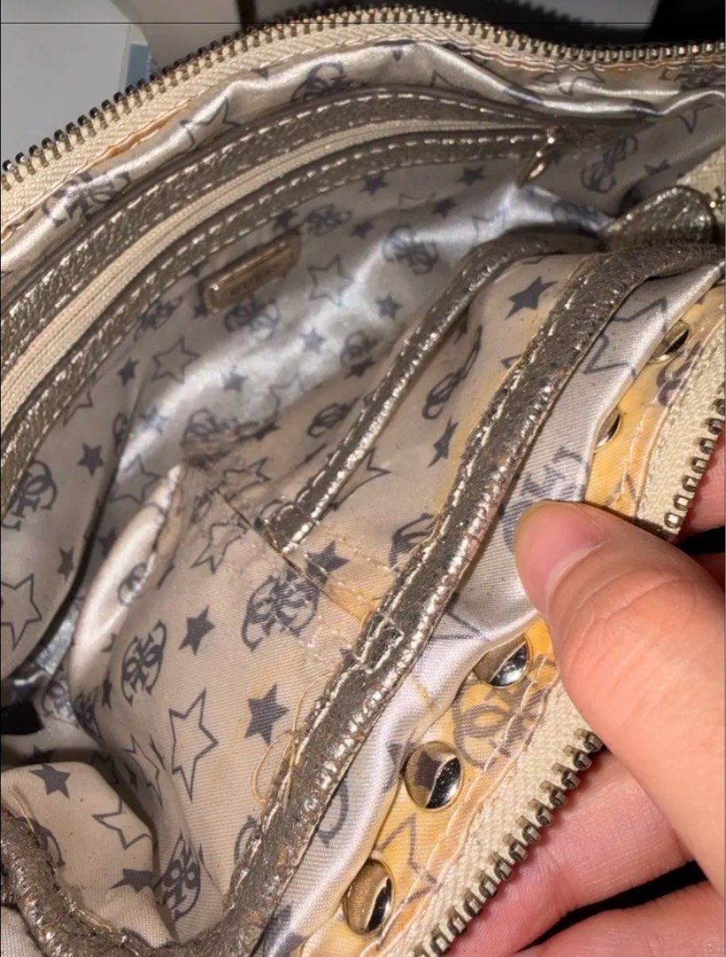 Guess metallic silver studded shoulder bag (Category: Shoulder Bags) located in Leyte. Submitted by _dearvintage (Listing ID 1465856624, Image 3). Description: ETA: 1 month Bags are from Korea & Japan Dm for more info :).