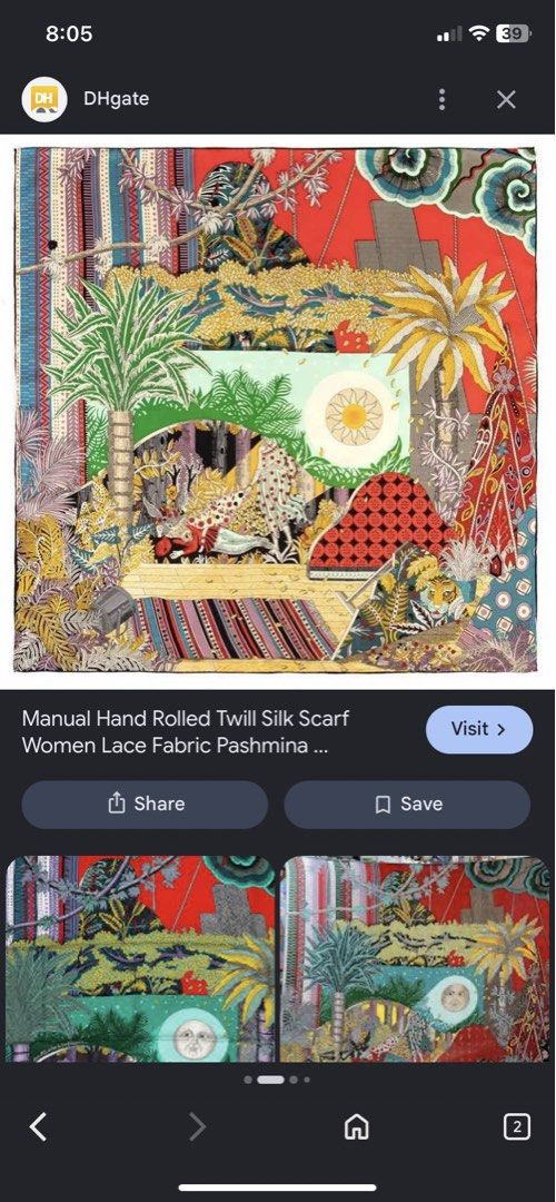 Hand rolled Twill Silk Scarf (Category: Undergarments & Loungewear) located in Iligan City. Submitted by authenticdustbags.ph (Listing ID 1465886659, Image 3). Description: .