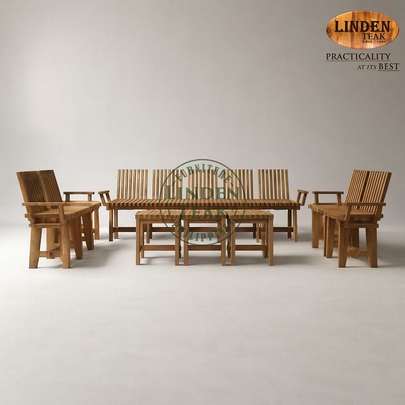 Handcrafted Solid Teak Wood FP Slot Sofa Set (Category: Sofas) located in Quezon City. Submitted by irishbuce601386 (Listing ID 1465813953, Image 1). Description: ITEM: Handcrafted Solid Teak Wood FP Slot Sofa Set SERIES: Gold Teak (Indoor Series) MAIN MATERIAL: Teak Wood (Tectona Grandis) FINISHING: N. Cellulose APPROXIMATE DIMENSIONS: (size may slightly vary due to its handcrafted nature): 3 seater: 265 x 45 x 85 cm 1 seater: 130 x 45 x 85 cm C