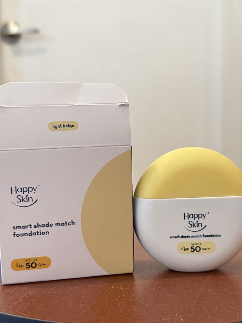 Happy skin Smart shade match foundation spf50 light beige (Category: Makeup) located in Quezon City. Submitted by quirksandcurls (Listing ID 1465762017, Image 1). Description: .