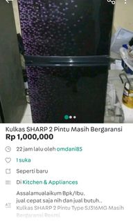 (Kategori: ) berada di . Dikirim oleh miwsoto (ID iklan 1465805878, Gambar 1). Deskripsi: .