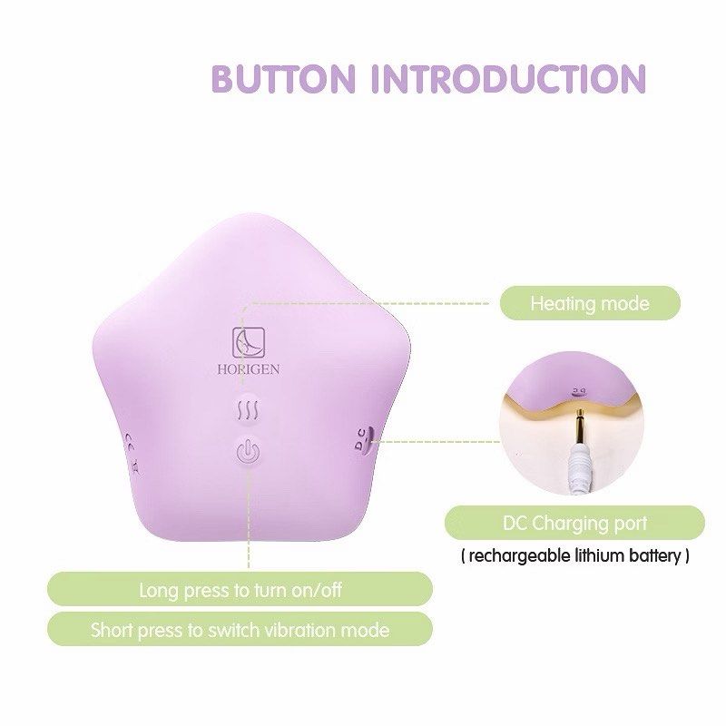 Horigen Lactation Massager Heated Star Shape (Category: Breastfeeding & Bottle Feeding) located in Manila. Submitted by declutterforamari (Listing ID 1465889299, Image 3). Description: - Authentic Horigen star-shaped lactation massager in purple - Helps relieve clogged ducts and breastfeeding engorgement - Made with soft, skin-safe silicone material - Features soothing heat and adjustable vibration settings - Ergonomic design with a narrow tip, s