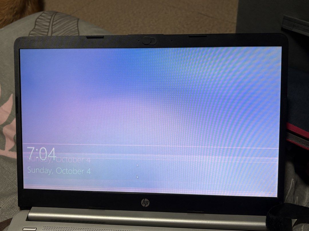 HP 14-cf0006TX (Category: Laptops & Notebooks) located in Bacoor. Submitted by lexiebuys (Listing ID 1465874486, Image 1). Description: Bought in 2019. Mainly used for writing reports. Functions well. Main issue is the screen but when used with external monitor— still fine. With charger - Model: HP 14-cf0006TX Laptop (Silver) - Processor: Intel Core i3 7th Gen with Radeon Graphics - Display Issue: Noticeable horizontal pink lines across the botto