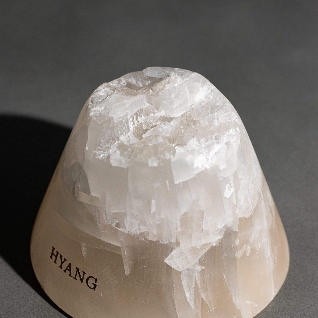 HYANG Diffusing Stone (Category: Home Fragrance) located in Singapore. Submitted by pigsnout (Listing ID 1465780744, Image 1). Description: - Brand new (without box) - The stone is soft and naturally porous with tiny pores and spaces within, making it a great carrier to absorb and encapsulate essential oils within itself - Add essential oil directly to stone https://hyang.co/collections/diffusers/products/vulcan-diffusing-stone.