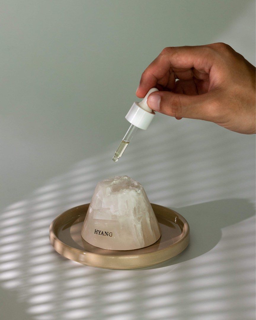 HYANG Diffusing Stone (Category: Home Fragrance) located in Singapore. Submitted by pigsnout (Listing ID 1465780744, Image 2). Description: - Brand new (without box) - The stone is soft and naturally porous with tiny pores and spaces within, making it a great carrier to absorb and encapsulate essential oils within itself - Add essential oil directly to stone https://hyang.co/collections/diffusers/products/vulcan-diffusing-stone.