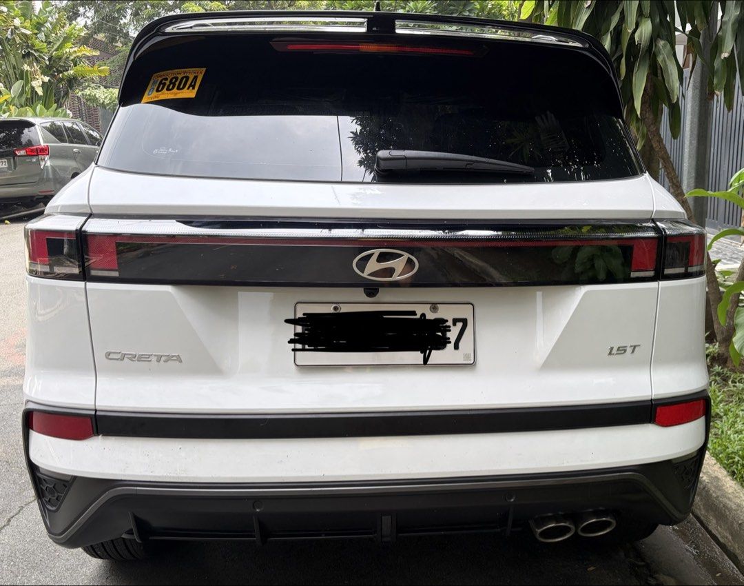 Hyundai Creta N-Line Auto (Category: Used Cars) located in Makati City. Submitted by ale828 (Listing ID 1465876330, Image 3). Description: 2025 Hyundai Creta N-Line Top of the line Mileage: 1,200km+ Color: White All Stock- some stickers and plastics are intact 1.5L turbo engine Automatic with paddle shifter Leather seats with ventilation Apple car play/android auto ADAS Complete. 2 keys and manuals Recently done 1tkm PMS at Hyundai Casa Price: 1.