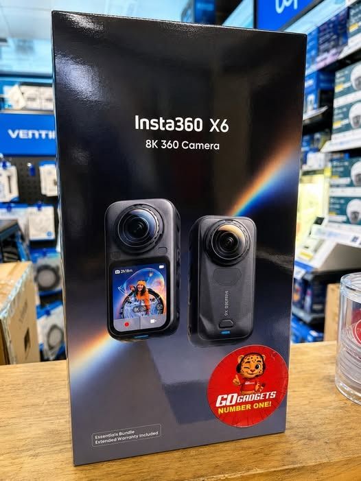 Insta360 X6 8K 360 Camera (Category: Cameras) located in Caloocan City. Submitted by joseph_elmido (Listing ID 1465810517, Image 1). Description: - Brand: Insta360 X6 8K 360 Camera - Package: Essentials Bundle (Unopened retail box) - Warranty: Extended warranty included - Condition: Brand new and sealed - Perfect for capturing all your high-resolution adventures.
