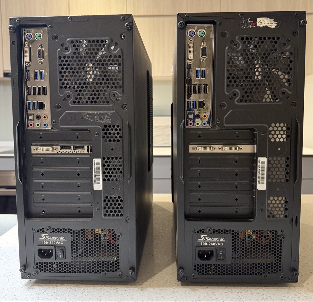Intel i7-4790 Desktop PC 16GB RAM / Gigabyte Z97 / No HDD SSD (Category: Desktops) located in Singapore. Submitted by hazel2107 (Listing ID 1465837676, Image 2). Description: Clearing old office PC. Bought around 2015 and no longer in use. Was working before storage drives were removed. HDD and SSD have been removed. Specs: • Intel Core i7-4790 3.6GHz • Gigabyte Z97X-UD3H-BK motherboard • Corsair Vengeance Pro 16GB RAM (2 x 8GB) • NVIDIA Quadro 2