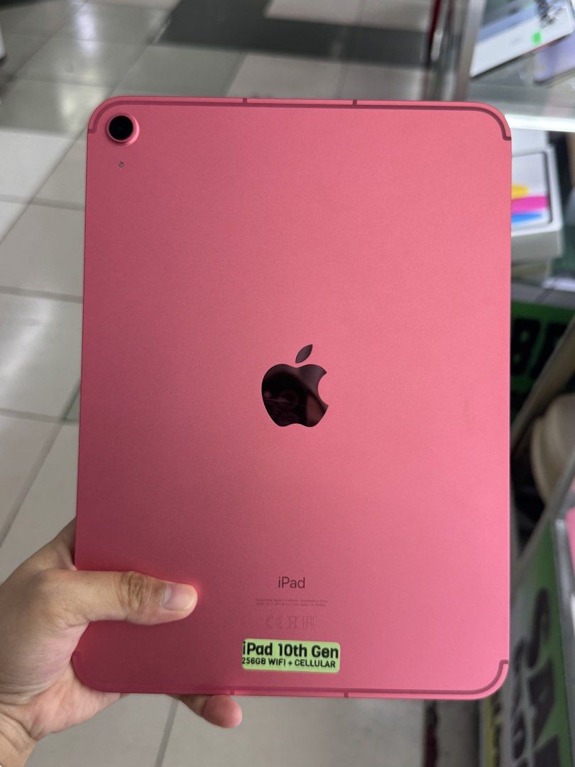 IPAD 10TH GEN 256GB WIFI CELLULAR (Category: iPad) located in San Juan City. Submitted by aynaagadgets (Listing ID 1465777965, Image 1). Description: IPAD 10TH GEN 256GB WIFI CELLULAR OCTOBER 2026 STALL #: XB-07 FOR SALE | TRADE / SWAP PASS SA MGA SCAMMERS / THIRD PARTY (RFS: Buy and Sell) ⬇️DETAILS⬇️ •256 GB (Other storage is also available) •Pink (Other color is also available but price may vary) •95% Smooth •Truetone Working •No Hidden Issues 
