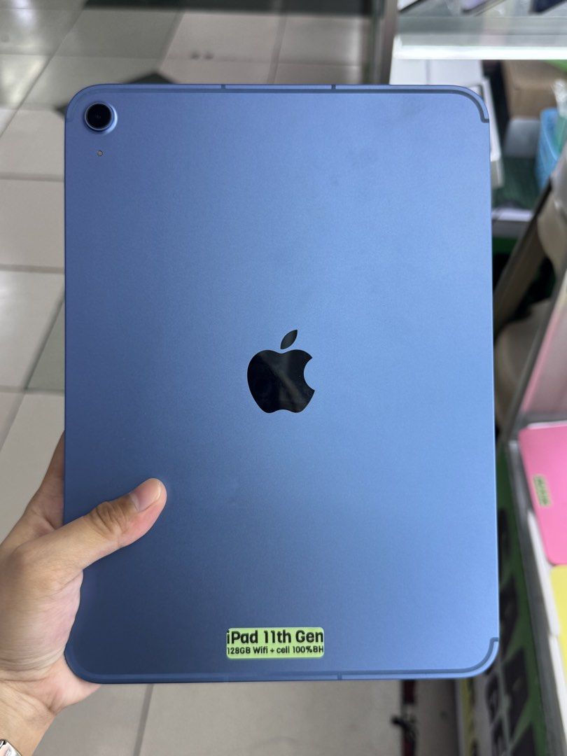 IPAD 11TH GEN 128GB 100%BH WIFI CELLULAR (Category: iPad) located in San Juan City. Submitted by ainahgadgetsshop (Listing ID 1465776033, Image 1). Description: IPAD 11TH GEN 128GB WIFI CELLULAR OCTOBER 2026 STALL #: XB-07 FOR SALE | TRADE / SWAP PASS SA MGA SCAMMERS / THIRD PARTY (RFS: Buy and Sell) ⬇️DETAILS⬇️ •128 GB (Other storage is also available) •Blue (Other color is also available but price may vary) •100%bh •18 Cycle Count •95% Smooth •