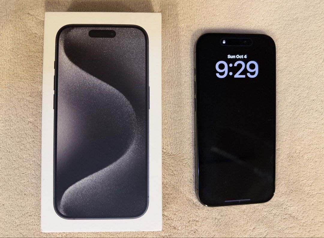 iphone 15 pro (Category: iPhone 15 Series) located in Bacolod City. Submitted by bellabianca_closet (Listing ID 1465946744, Image 2). Description: - Model: Apple iPhone 15 Pro (128GB) - Color: Black Titanium - Condition: used with few hairline scratches - Network: Unlocked by Smart - Battery Health: 83% - Inclusions: Original box and USB-C charging cable - Meetup Location: Bacolod or San Carlos (per sched) - Payment first before delivery, SF shou
