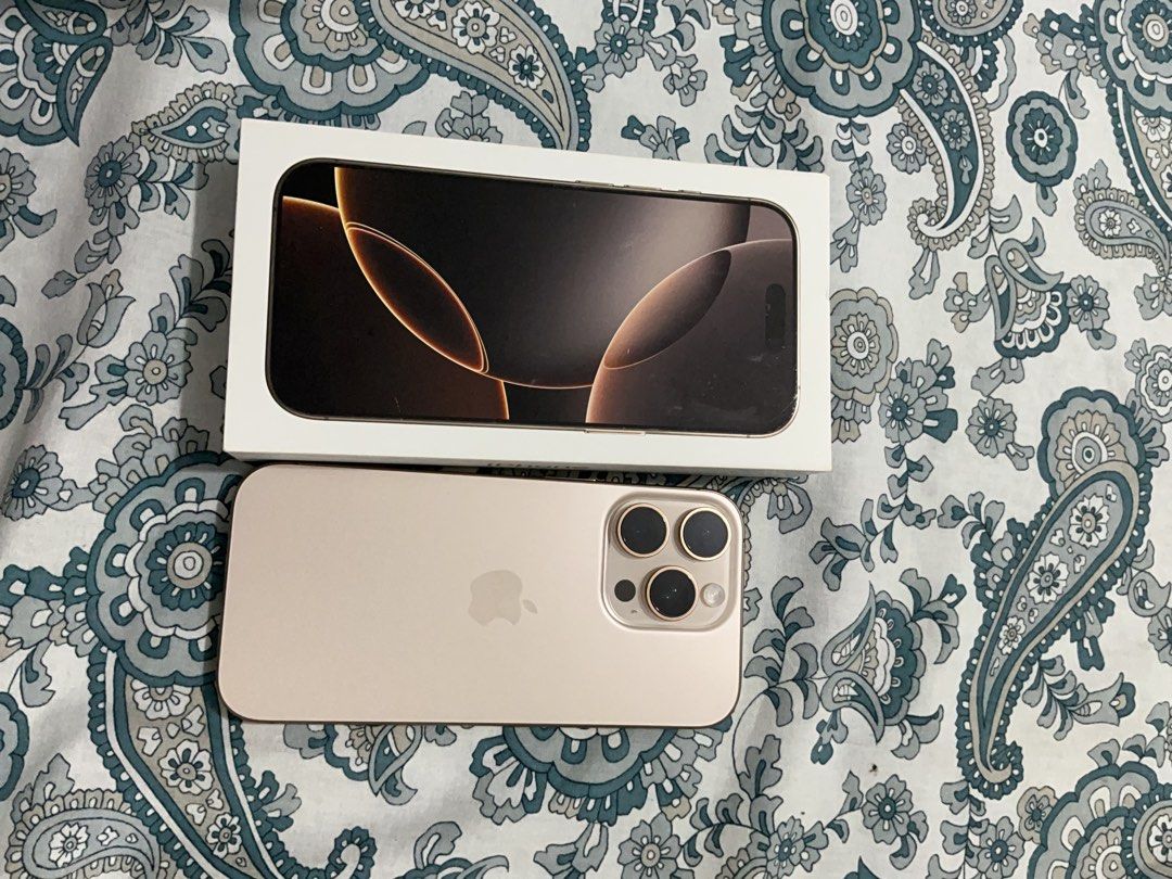 Iphone 16 pro (Category: iPhone 16 Series) located in General Trias. Submitted by zenwhale.2a6c7c (Listing ID 1465760675, Image 1). Description: 256 gb No issue, no dents or scratches With original box and cable Rfs : upgrade.
