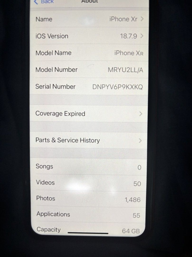 iPhone XR (Read Description) (Category: iPhone X Series) located in Manila. Submitted by rezzy580 (Listing ID 1465619218, Image 3). Description: Iphone Xr 64gb Red edition variant ❤️ No repair of history ✅ Camera working front and back✅ True tone✅ Battery 68%🔋 smooth touch screen and camera✅ No dents Check to sawa on meet up Honest issue: LCD Screen bleed working naman touching, Few scratches on camera side lens and little scratches on edges can