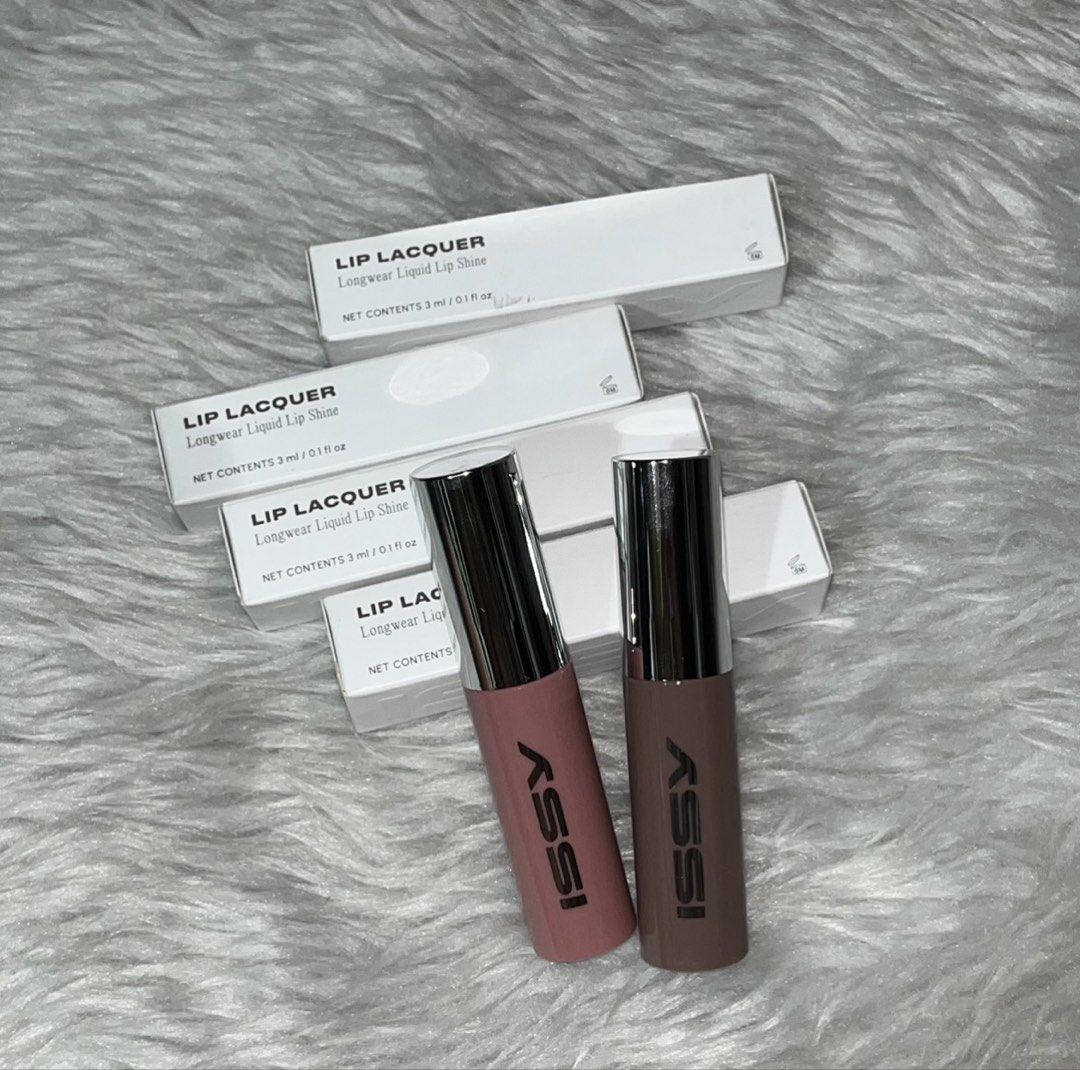 ISSY LIP LACQUER [NEW RELEASE] (Category: Makeup) located in Manila. Submitted by mjaneeeeeyy (Listing ID 1460145491, Image 1). Description: ISSY LIP LACQUER [NEW RELEASE] SRP: ₱449 SELLING: ₱255 EACH SHADES: ✨ cowgirl ✨ private ✨ risk 🌸 brand new & authentic 🌸 just opened for picture purpose only 🌸 visit my profile for other makeups & skincare available onhand 📍Tondo, Manila MOP: Gcash | Maribank | Maya | Gotyme MOD: Lalamove | Pickup | Tikt