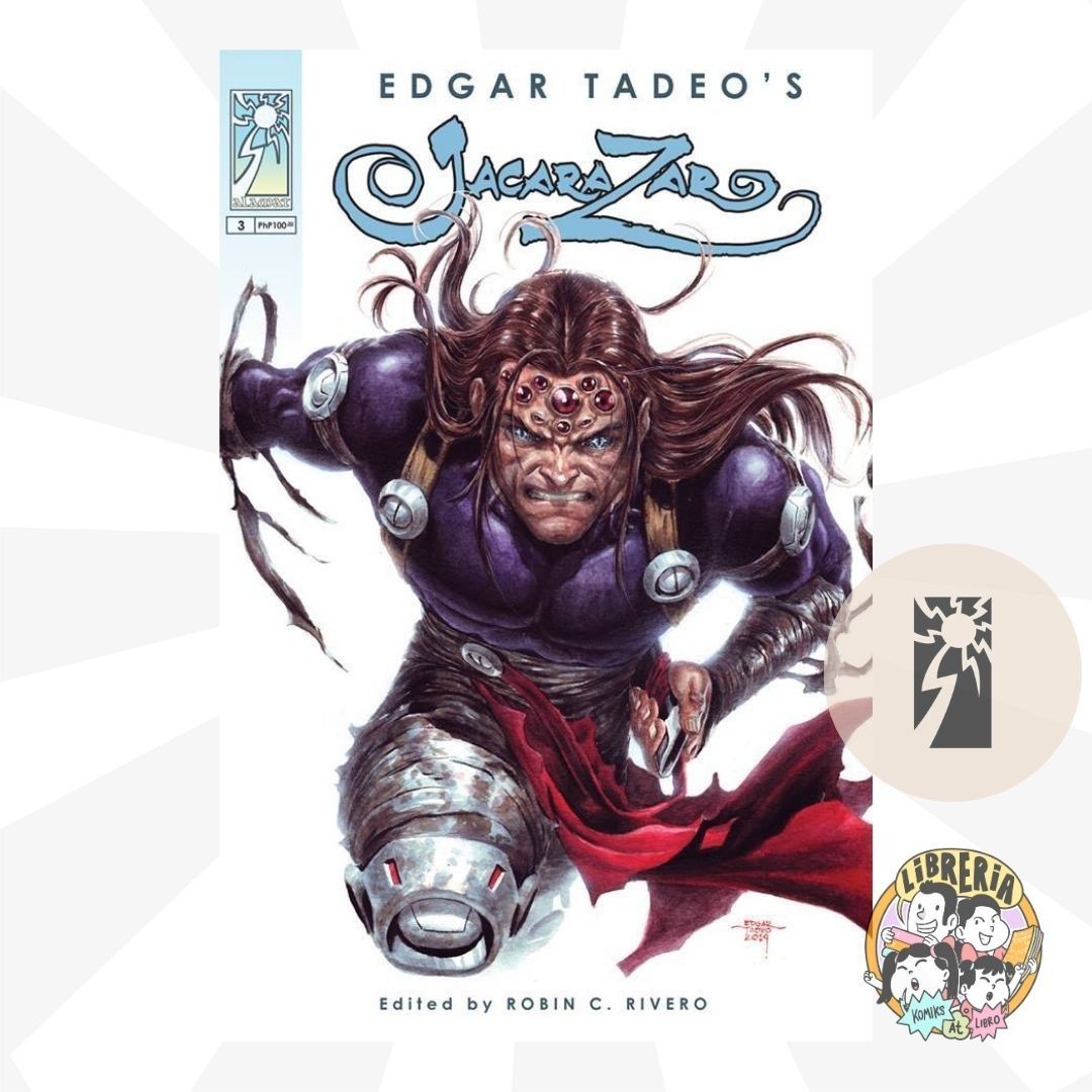 JACARA ZAR #3 by Ed Tadeo (Category: Comics & Manga) located in Caloocan City. Submitted by libreriakomikslibro (Listing ID 1465799146, Image 1). Description: JACARA ZAR #3 Story and Art by Ed Tadeo Edited by Robin C. Rivero Jacara Zar discovered his past, but he also discovered the place where he met his old friend Saz. He is about to go back in Zarreebban castle to save Q’ikuia but trouble awaits him. Published by Alamat Comics, November 2014 C