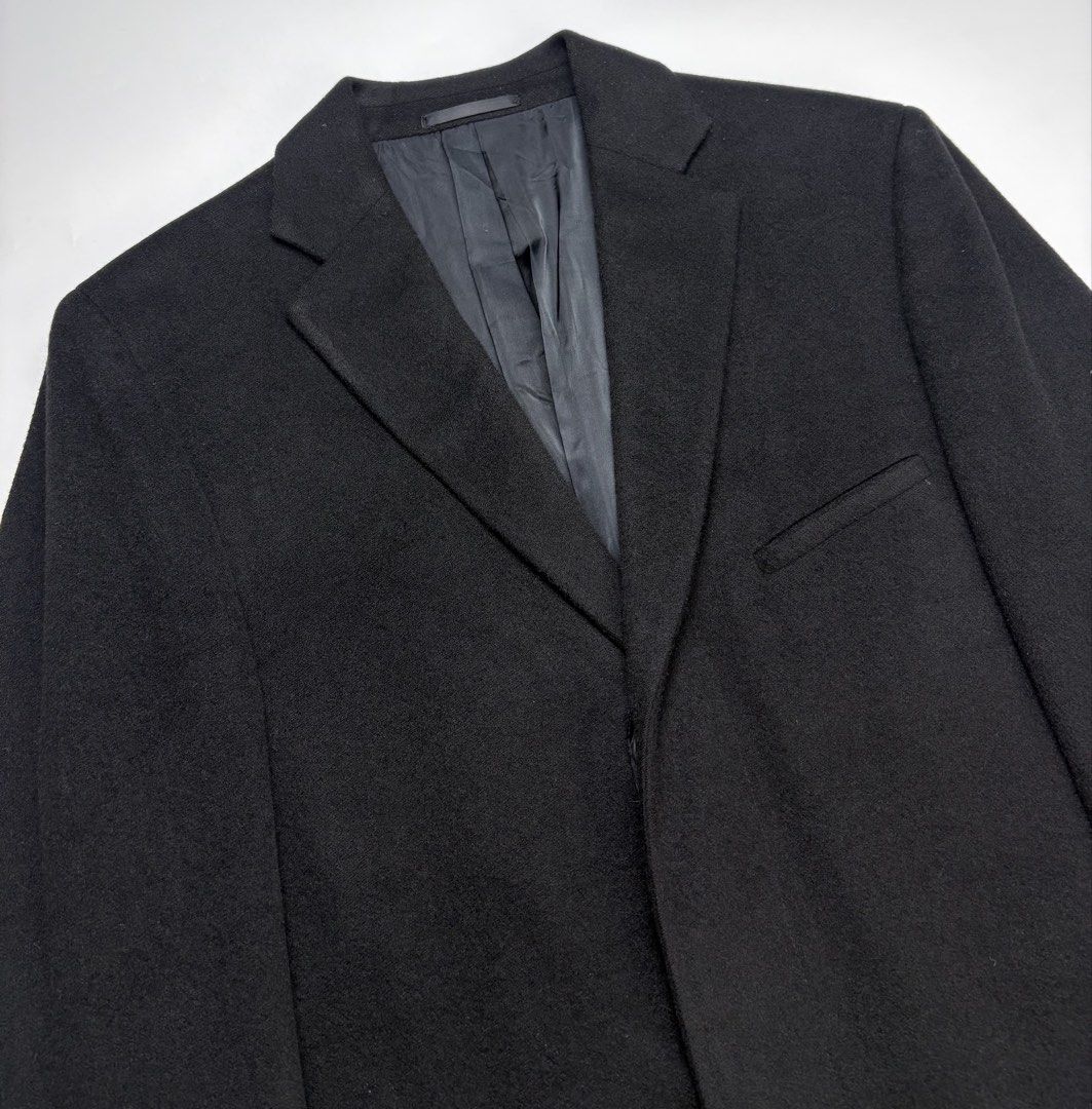 Jil Sander by Raf Simons Cashmere Overcoat (Category: Coats, Jackets and Outerwear) located in Cavite. Submitted by sc_rcity (Listing ID 1465918774, Image 3). Description: Tagged Size : 46 EU Men’s Authentic Like New Sign of Wear Made in Italy 100% Cashmere Outer No Inclusion Very beautiful piece made by Jil Sander Comes with two side pockets & one chest pocket Measurements : in inches ( approx. ) Width 19.5 Length 36 Shoulder 16.5 Sleeve 26.5.