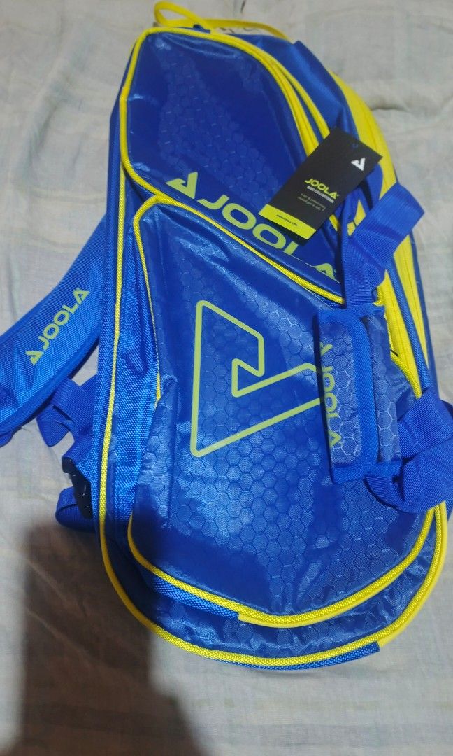 Joola tour elite pickleball bag original (Category: Backpacks) located in Manila. Submitted by jzenroz (Listing ID 1465762527, Image 1). Description: For sale original bag Used only twice Good S bew Medyo nalalakihan lang Joola tour elite pickleball bag 3,500 pesos only Fixed mura na yan Original price nasa pics na Bentang tropa na lang Can fit 4 paddles Insulated na rin cya Pick up only chua s pavilion dalahican cavite city Mas ok pick up para m
