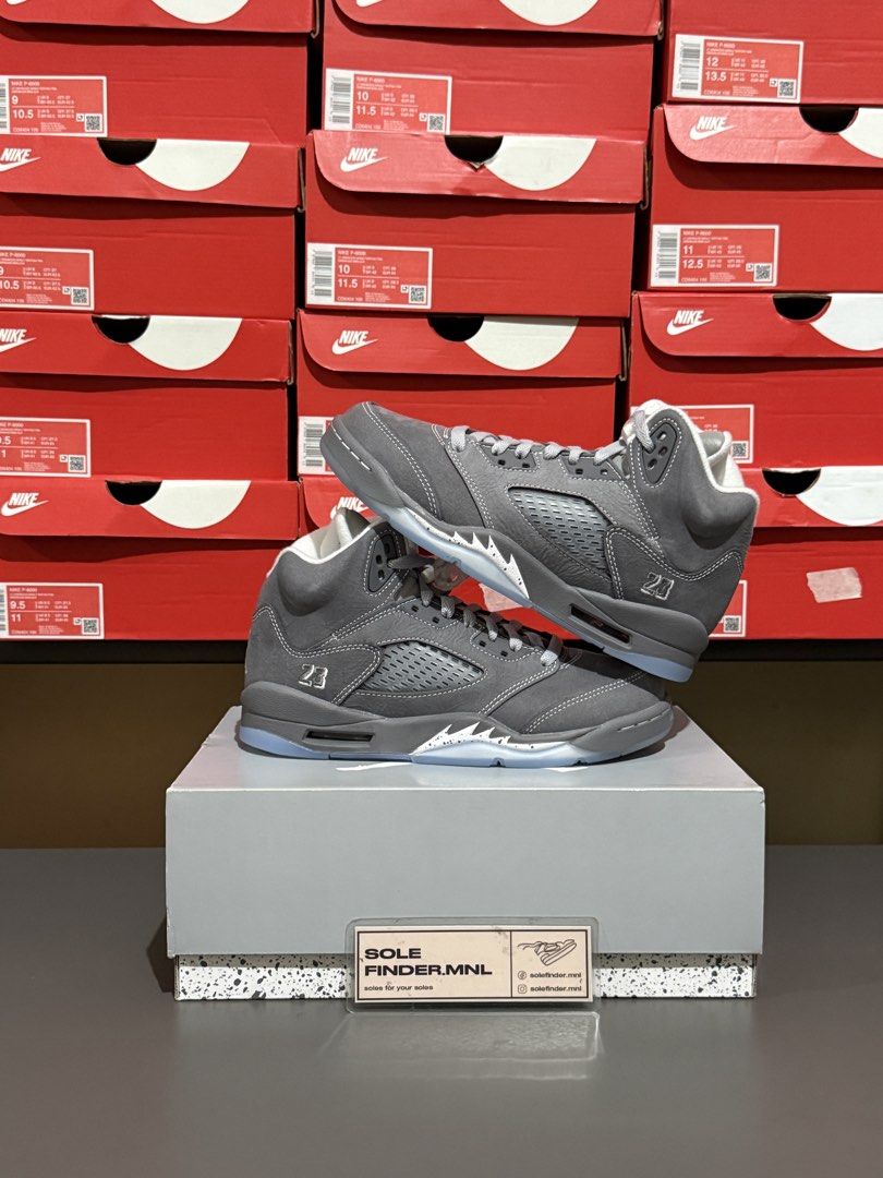 Jordan 5 GS “Wolf Grey” (Category: Sneakers) located in Bacoor. Submitted by solefinder.mnl (Listing ID 1465894778, Image 1). Description: Jordan 5 GS “Wolf Grey” Size: 6Y/7.5W Brandnew ₱8,500 only! Local release Can arrange meetups & shipping. 📍Bacoor Dm me for more information..