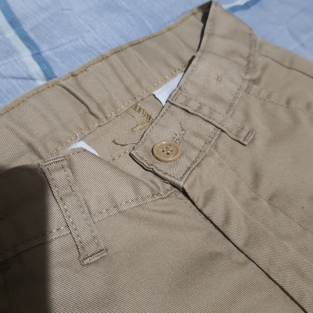 Jordan and JDN Co USA Khaki Pants Bundle (Category: Joggers) located in Tarlac. Submitted by jajubells (Listing ID 1465765222, Image 2). Description: - 2 pairs of versatile khaki trousers included - Made from durable, comfortable twill fabric - Pair 1 features a branded metal button and zipped pocket detail - Pair 2 displays a stylish contrast patch pocket with text embroidery - Neutral earth tone colors match easily with any top - Great everyday