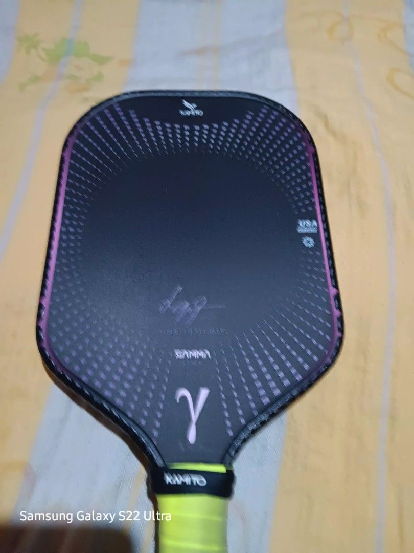 Kamito Gamma pickleball paddle (Category: Other Sports Equipment and Supplies) located in Bacoor. Submitted by punkzappa18 (Listing ID 1465924418, Image 3). Description: for sale preloved original pickleball paddle still in good condition selling as is lang kamito gamma paddle 2,400 pesos only fixed price hanap po iba if tatawad bought for 9k dati isdue medyo naangat lang ibabaw konti pick up or meet up only ladislao diwa elementary school carida