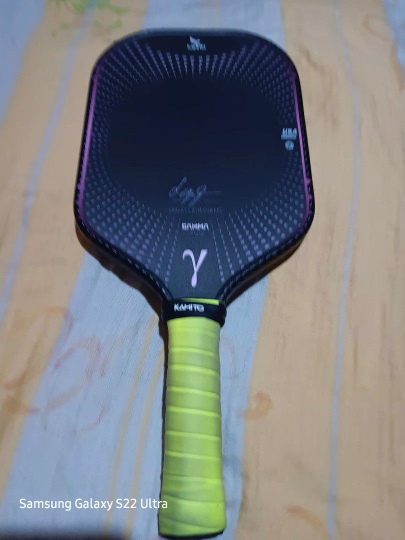 Kamito Gamma pickleball paddle (Category: Other Sports Equipment and Supplies) located in Bacoor. Submitted by punkzappa18 (Listing ID 1465924418, Image 2). Description: for sale preloved original pickleball paddle still in good condition selling as is lang kamito gamma paddle 2,400 pesos only fixed price hanap po iba if tatawad bought for 9k dati isdue medyo naangat lang ibabaw konti pick up or meet up only ladislao diwa elementary school carida