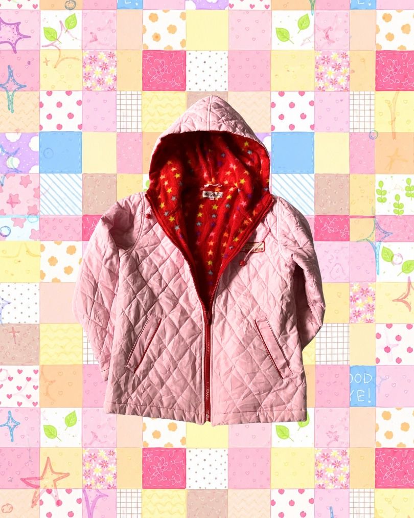kawaii sunny river pink puffer jacket (Category: Coats, Jackets and Outerwear) located in Cavite. Submitted by 1barbiedoll (Listing ID 1465813169, Image 1). Description: fluffy red hoodie﹒♡ ᯓᡣ𐭩 small to medium.