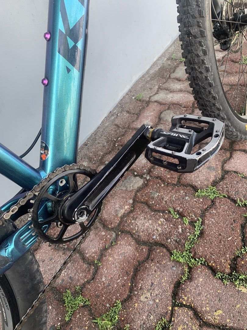 Kinesis TX329 Trail/Enduro 27.5 M (Category: Bicycles) located in Pasay City. Submitted by bhlue01 (Listing ID 1465794163, Image 2). Description: Kinesis TX329 M 27.5 nonboost Sixpack handlebar and stem, ODI grips KS Exa dropper post 150mm Suntour Aion fork (currently at 150mm) nonboost Shimano Deore Brakeset Magura rotors 180mm Shimano SLX shifter 10s Shimano Deore RD Sunrace cassette 11-46 10s Shimano chain Shimano Saint pedals E13 crankset 170