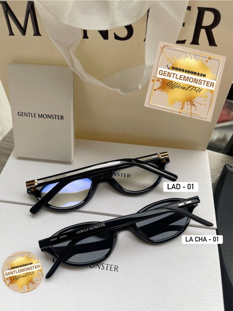 La Cha 01 vs. Lad 01 (Category: Sunglasses & Eyewear) located in Pasig City. Submitted by gentlemonsterph (Listing ID 1465813090, Image 2). Description: 𝐋𝐚 𝐂𝐡𝐚 𝟎𝟏 𝐯𝐬. 𝐋𝐚𝐝 𝟎𝟏 — Two frames, two different moods. 🕶️👓✨ The 𝐋𝐚 𝐂𝐡𝐚 𝟎𝟏 brings effortless cool with its statement sunglasses look, while the 𝐋𝐚𝐝 𝟎𝟏 keeps it sleek and sophisticated as an everyday optical frame.. Whether you’re going for a chic, fashion-forward vibe 