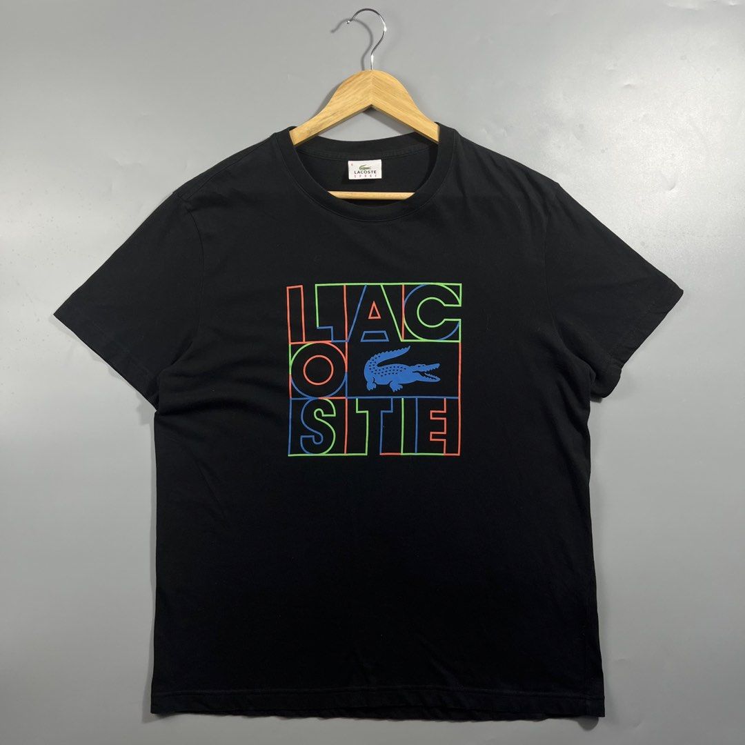 Lacoste Big Logo Print Tee (Category: Activewear) located in Los Banos. Submitted by 4030.archives. (Listing ID 1465802704, Image 1). Description: Lacoste Big Logo Print Tee 1700 Pesos Size 6 Length : 28 inches Width : 22 inches Excellent Condition 1 pinhole (not noticeable).