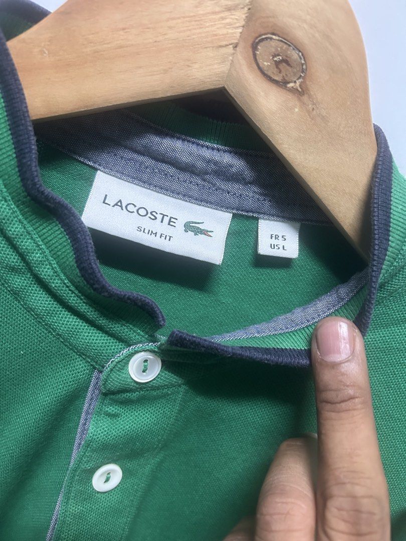 Lacoste chinese collar (Category: Tshirts & Polo Shirts ) located in Taytay. Submitted by dariusballesteros (Listing ID 1465827325, Image 3). Description: Size 5 22x28 No issue.