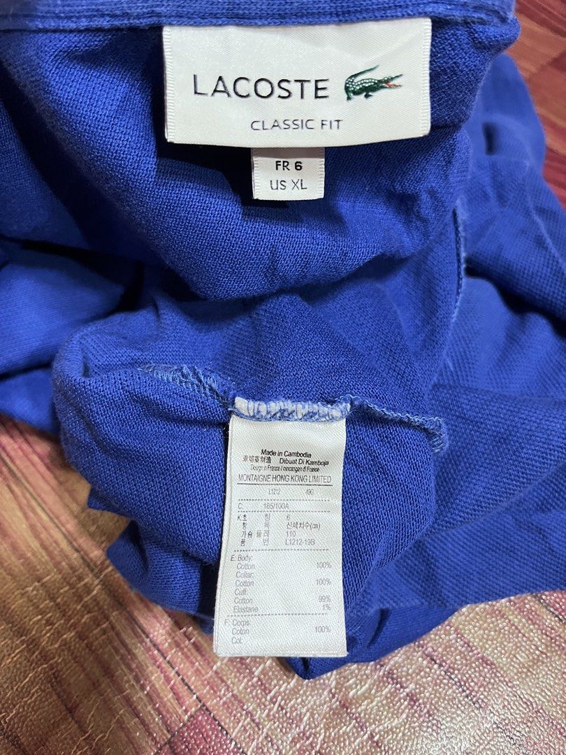 Lacoste Classic Fit Polo for Men (Category: Tshirts & Polo Shirts ) located in Pagadian. Submitted by angelcanzado (Listing ID 1465948028, Image 2). Description: Lacoste Classic Fit Polo for Men Excellent Condition Complete Tags Embroidered Logo Color Rate: 9.8/10 not faded 💙 XL on Tag .
