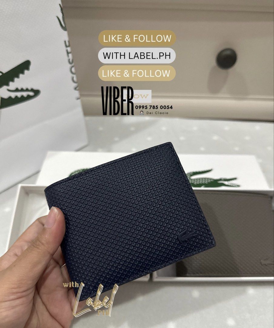 Lacoste Men's Chantaco Bifold Wallet with Pic Slot (Category: Wallets & Card Holders) located in Manila. Submitted by ig.deiclacio (Listing ID 1465842607, Image 1). Description: WITH LABEL.PH.