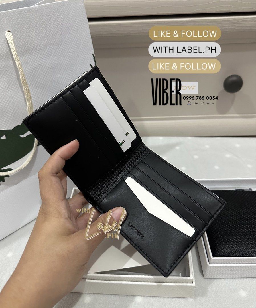 Lacoste Men's Chantaco Bifold Wallet with Card Insert (Category: Wallets & Card Holders) located in Manila. Submitted by deiclacio_ (Listing ID 1465842866, Image 3). Description: WITH LABEL.PH.
