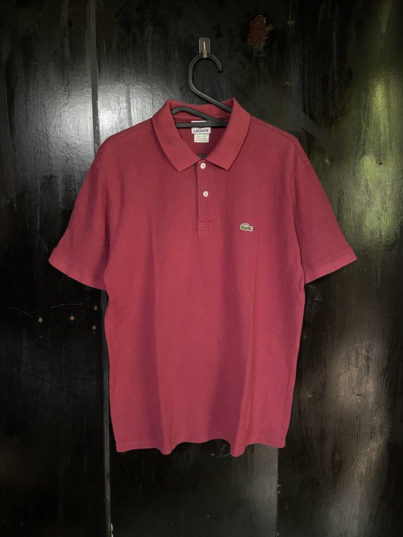 Lacoste Polo Maroon (Category: Luxury Apparel) located in Liloy. Submitted by juan2thrift (Listing ID 1465864169, Image 1). Description: Lacoste Maroon Polo 9/10 Condition 9/10 Color Rate 22x28 Good Condition.