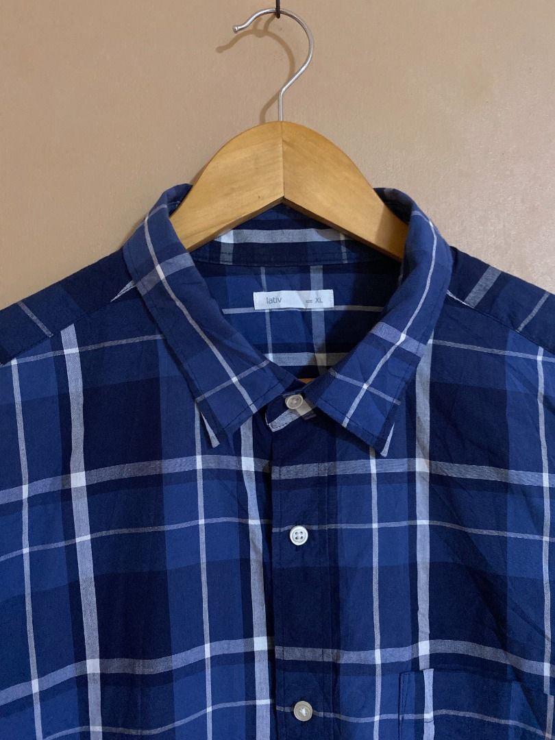 Lativ Plaid / Checkered Button Up Polo (Category: Tshirts & Polo Shirts ) located in Cadiz. Submitted by thespotcdz (Listing ID 1465853147, Image 2). Description: XL on tag Width 23" Length 31" Good as new .