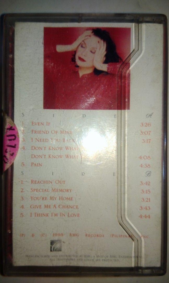 Lea Salonga Cassette Tape (Category: CDs & DVDs) located in Makati City. Submitted by julz2026 (Listing ID 1465797003, Image 2). Description: -Price is fixed - With inlay and transparent casing - Very good condition.